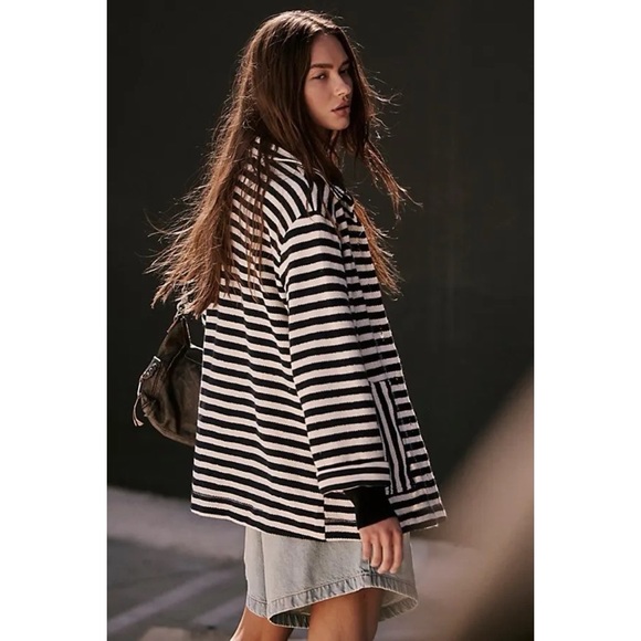 Free People Lora Cardi in Nautical Combo - Picture 2 of 8